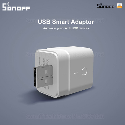 Itead Sonoff Micro 5V USB inalámbrico inteligente adaptador Flexible portátil WiFi inteligente interruptor de Control a través de aplicación eWeLink Google Alexa ► Foto 1/6