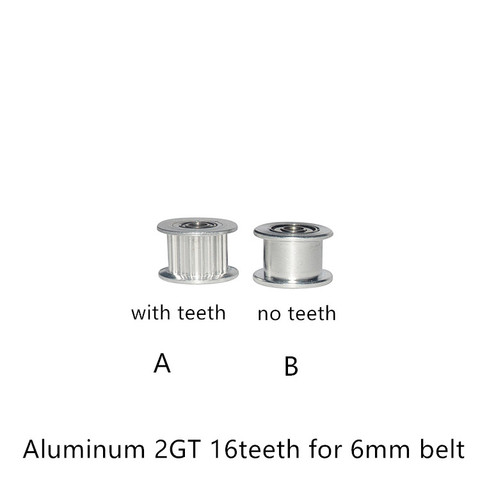 2GT 16 dientes síncrono rueda polea loca diámetro 3mm con cojinete para GT2 Correa ancho 6 MM 16 los dientes 16 t ► Foto 1/3