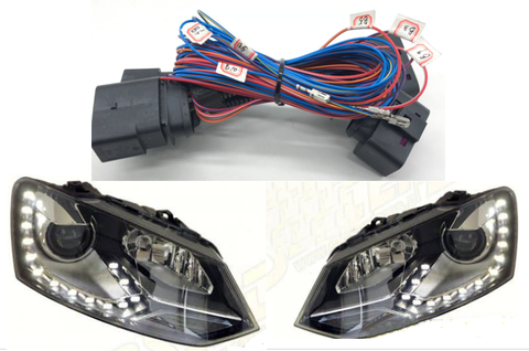 Lámpara halógena para VW polo 6R, Faro de Xenón HID, adaptador de conector de 10 a 14 pines, mazo de cables ► Foto 1/5