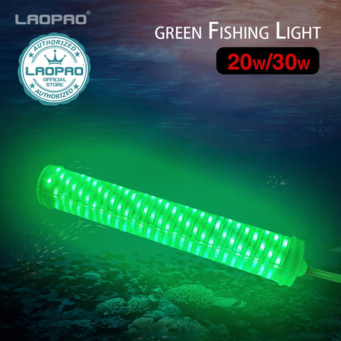 12V 30W 150SMD LED verde bajo el agua sumergible Luz de pesca nocturna lámpara de recogida buscador de peces atrae gambas lámpara de calamar Krill ► Foto 1/6