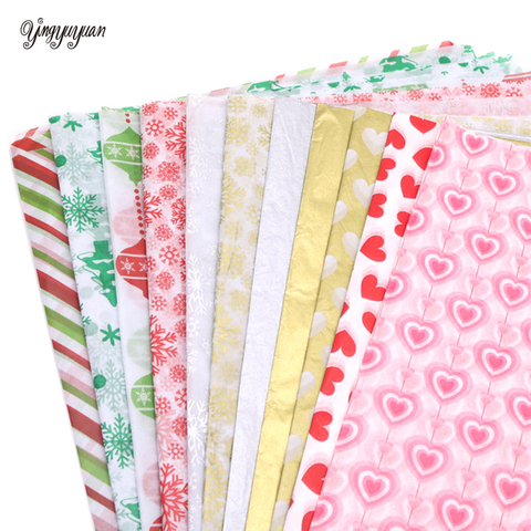 Papel tisú de 50x66CM para envolver manualidades, papel de embalaje Floral para regalo, decoración del hogar, suministros festivos para fiesta, 10 Uds. ► Foto 1/6