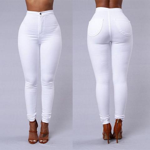 De talla grande nueva moda mujer Sexy estiramiento lápiz pantalón Delgado pantalón de cintura alta Mujer elegante talla grande Capris S-3XL ► Foto 1/6