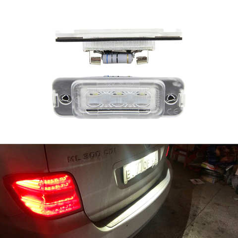 2 unids/lote libre de Error de ajuste directo Led para placa de matrícula lámpara de luces para Benz W251 Clase R W164 ML-clase X164 GL-clase ► Foto 1/6