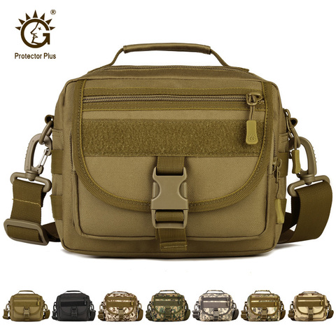 Protector Plus-Bolso cruzado táctico del ejército militar para hombre, bandolera Molle de camuflaje para exteriores, senderismo y Camping ► Foto 1/6