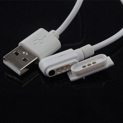 1 Juego de conector magnético Pin Pogo, Cable USB A enchufe de 1M, 3 pines, 2,54mm, resorte de carga de energía macho cargado, PCB hembra A través del agujero ► Foto 1/5