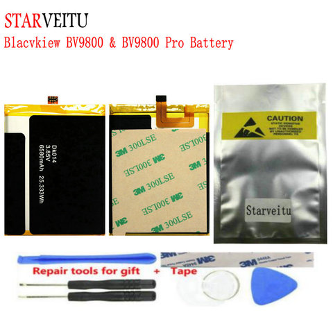 STARVEITU-batería Original para Blackview BV9800 Pro, batería de 6580mAh, BV9800, 100% probada con herramientas de reparación ► Foto 1/2