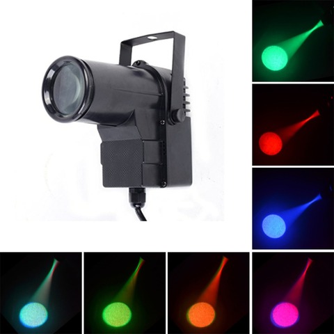 Mini 10W RGBW LED Bola de discoteca Pinspot proyector punto de haz luces DMX movimiento Ray Fondo luces Spot DJ fiesta en casa de iluminación de escenario ► Foto 1/6