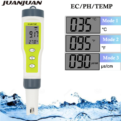 Medidor de calidad del agua EZ9902 3 en 1 EC, medidor de temperatura PH EC, reemplaza la sonda, herramienta de medida de pureza, probadores de acidez para piscina, 20% de descuento ► Foto 1/6