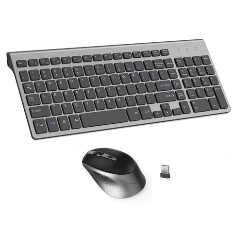 Juego de teclado inalámbrico compacto y portátil, 2,4 GHz, interfaz ergonómica, adecuado para el hogar, oficina, TV ► Foto 1/6