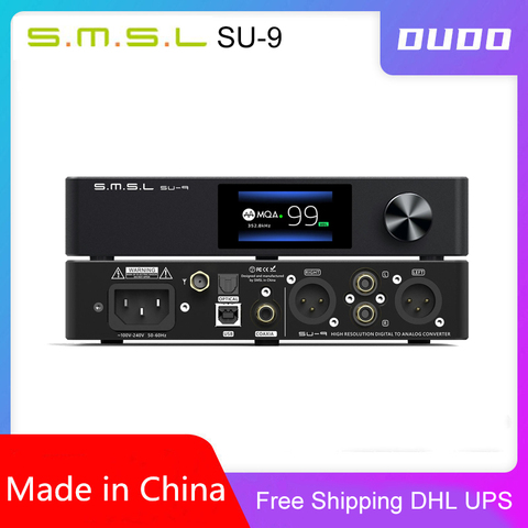 SMSL SU-9 MQA DAC de Audio ES9038Pro 2nd Gen XMOS DSD512 PCM768kHz/32Bit Bluetooth 5,0 UAT tecnología LDAC USB equilibrado decodificador de salida ► Foto 1/6