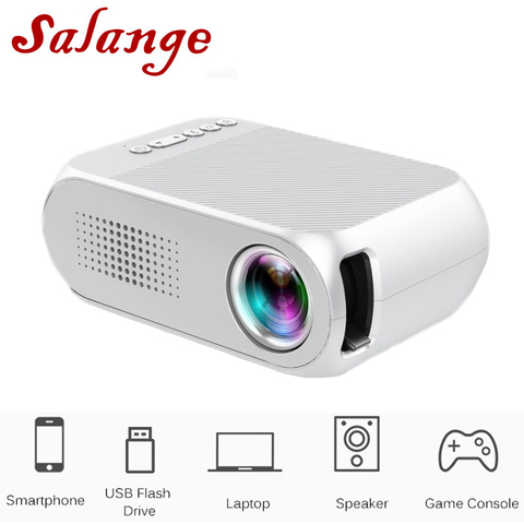 Salange-miniproyector LED YG300, versión mejorada, 600 lúmenes, 320x240 píxeles, HDMI, USB, Audio, reproductor multimedia para el hogar ► Foto 1/6