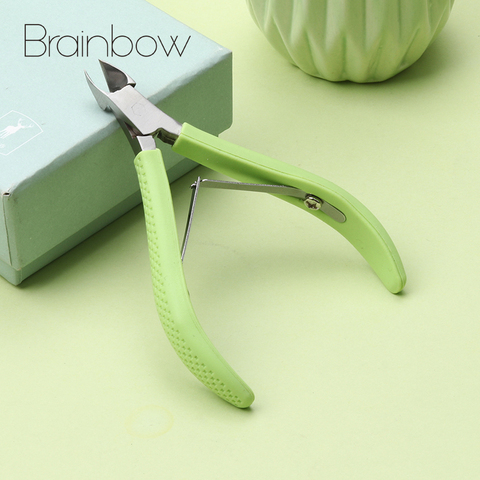 Brainbow-Tijeras para cutículas de uñas, Tijera para manicura, cortauñas, herramienta de pedicura, acero inoxidable, 1 unidad ► Foto 1/6