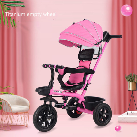 Cochecito de bebé 2 en 1, triciclo para niños de 1-6 años, coche con paraguas, cochecito triciclo ► Foto 1/6