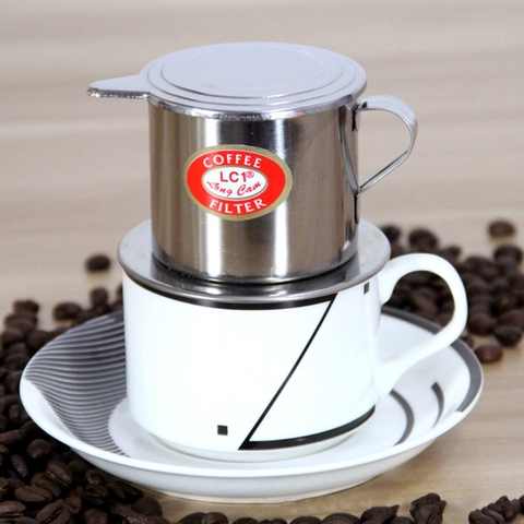 Taza de filtro de café de mano de acero inoxidable, filtro de café vietnamita para cafetera de cocina, taza infusa para servir deliciosa ► Foto 1/6