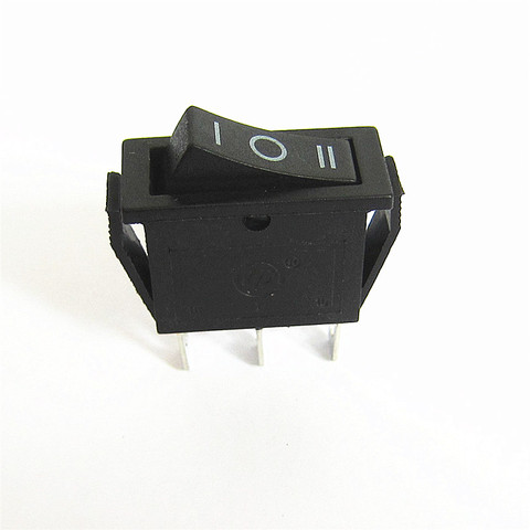 Interruptor basculante KCD3, 3 posiciones, 3 pines, 125V/250V, negro, 5 uds. ► Foto 1/5