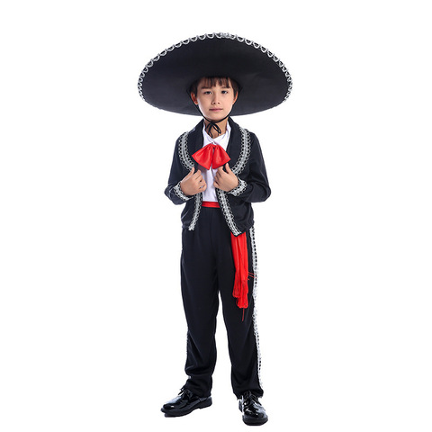 Disfraz de danza tradicional mexicana para niños, disfraz de Mariachi, Amigo, Cosplay, ropa de Festival y fiestas ► Foto 1/6