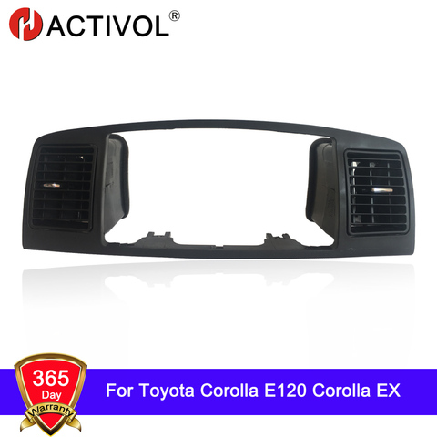 Doble 2 DIN Marco de radio de coche Radio Fascia para Toyota Corolla E120 Corolla EX BYD F3 2013 auto negro placa frontal para Radio de radio ► Foto 1/6