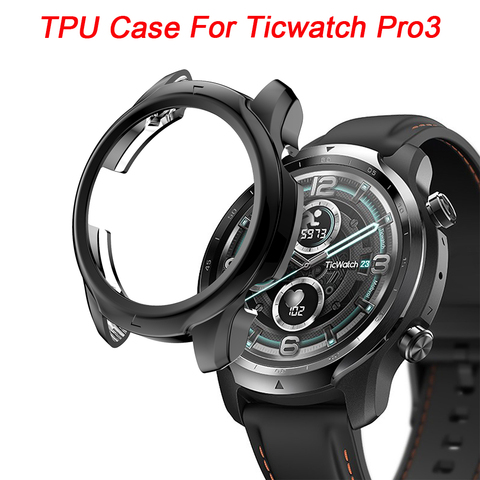 Funda protectora de cristal suave para Ticwatch Pro 3, recubrimiento de TPU, carcasa, Marco para borde ► Foto 1/6