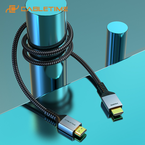 2022 CABLETIME compatible con HDMI 8K Cable nuevo diseño HDMI2.1 8K/60Hz 4K/144Hz dinámica HDR para Macbook Air portátil proyector C388 ► Foto 1/6