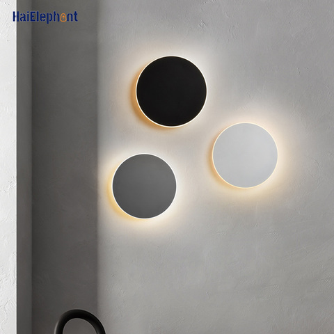 Lámparas LED de pared con Interruptor táctil redondo, luminarias modernas para pasillo, dormitorio, mesita de noche, accesorios de iluminación interior, Lustres ► Foto 1/6