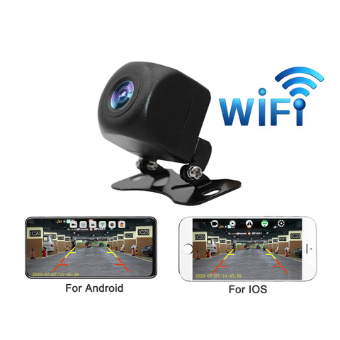 Cámara de visión trasera de coche Wifi profesional Cámara de coche Cámara de visión trasera HD Cámara de respaldo de coche Cámaras delanteras / traseras compatibles con Android e Ios ► Foto 1/6