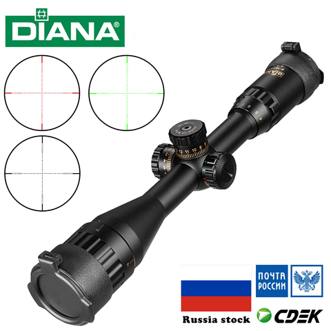 DIANA-mira telescópica para Rifle de caza, mira óptica táctica con Cruz iluminada verde y roja para pistolas de aire Airsoft de francotirador, 4-16x44 ► Foto 1/6