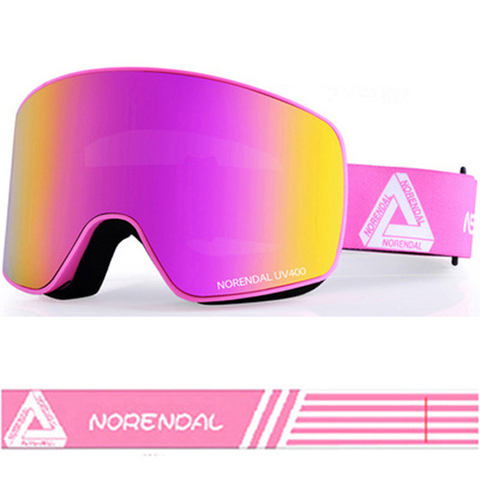 Gafas de esquí para nieve de invierno, lentes antiniebla, UV