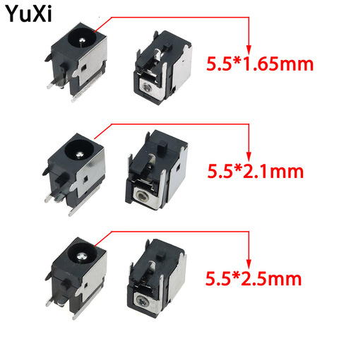 Conector hembra de corriente continua, 5,5x1,65/2,1/2,5 MM, Conector de carga para Notebook, montaje electrónico PCB, 5 uds. ► Foto 1/6