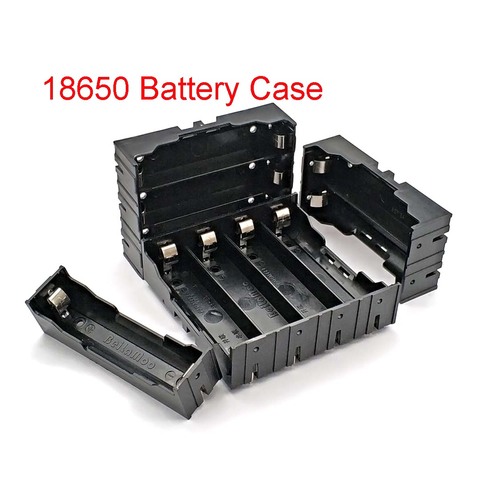 Estuche protector de batería de plástico, caja de almacenamiento para batería recargable 3/4, 18650 V, color negro, bricolaje, 1/2/3,7 secciones, nuevo ► Foto 1/5