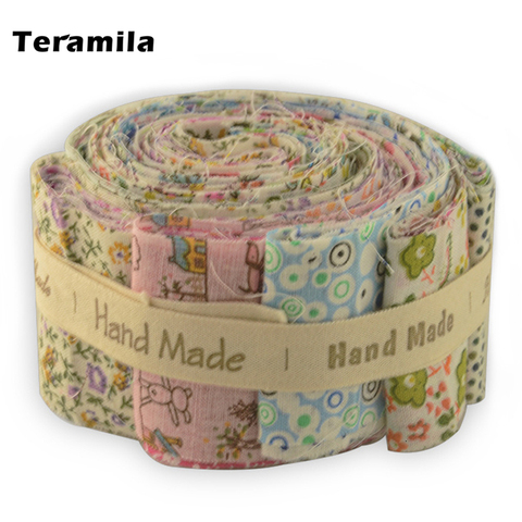 Teramila 100% tela de algodón estampado flor 5x50CM Jelly Roll tiras 6-9 unids/lote Telas DIY Patchwork tela Tissus artesanía ► Foto 1/6