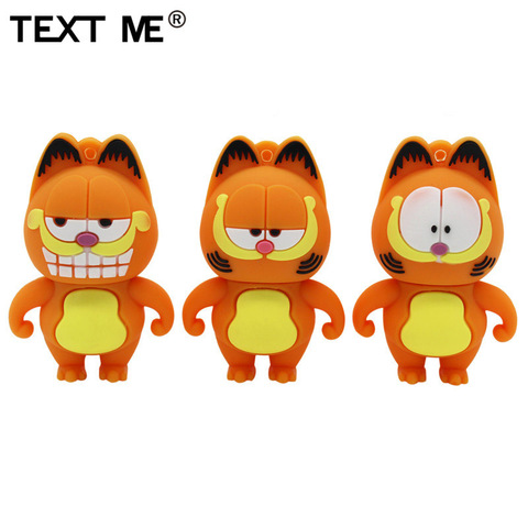 Texto 64GB 3 modelo Mini lindo Garfield Modelo usb flash drive 1 GB 2GB 4GB 8GB 16GB 32GB pendrive usb 2,0 lindo regalo ► Foto 1/6