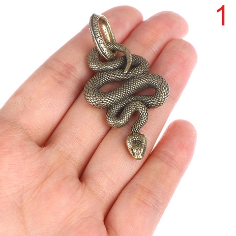 Multiherramienta Edc latón serpiente llavero Metal chavetros Cobra forma de serpiente hecho a mano llavero herramienta moda Animal llavero ► Foto 1/6