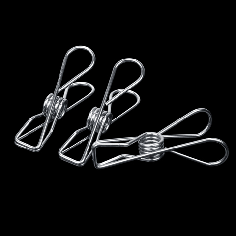 10-40 Uds de acero inoxidable Clips pinzas colgando pinzas para ropa HoldersTowel abrazaderas para ropa hogar pinza suspensión de gancho ► Foto 1/6