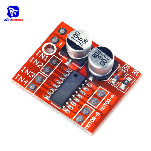 Diymore-módulo controlador de Motor de 2 vías, velocidad PWM, doble puente H paso a paso, MX1508 L298N 1.5A ► Foto 1/5