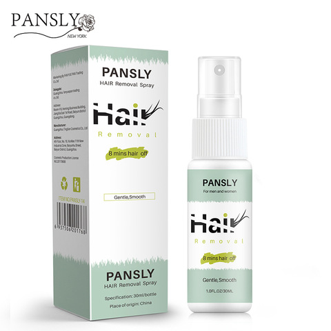 Pansly-Crema de depilación para cara y cuerpo, depiladora para Barba, Bikini, piernas, axila, utensilio de depilación sin dolor, pulverizador, 8 minutos ► Foto 1/5