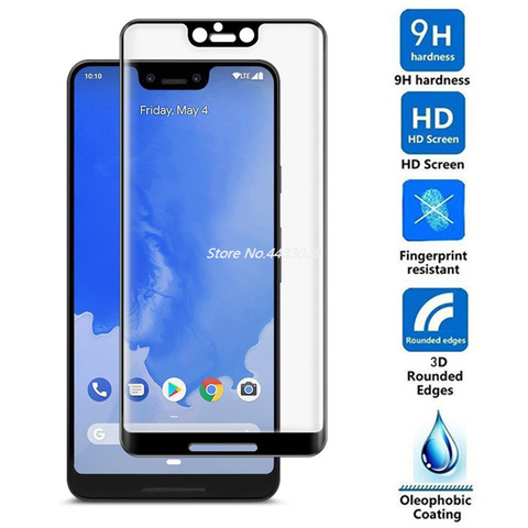 Vidrio Templado curvado 3D para Google Pixel 2 2XL 3 3XL Protector de pantalla de cubierta completa para Google Pixel 2 3 XL película vidrio protectora ► Foto 1/6