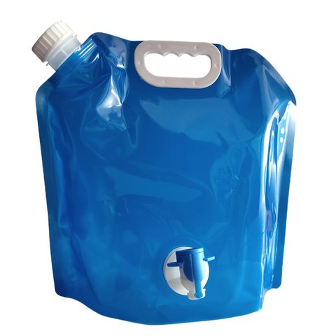 Bolsa de agua portátil plegable para el hogar y el aire libre, con grifo, bolsa de almacenamiento de agua para coche, cubo, bolsa de agua de emergencia, botella de ciclismo deportivo ► Foto 1/6