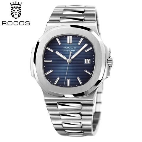 ROCOS-relojes mecánicos automáticos para hombre, pulsera clásica de acero impermeable, de lujo, informal, elegante, deportivo, R0139 ► Foto 1/6