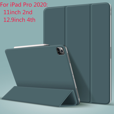 Soporte de tableta con Clip de protección, cubierta para iPad Pro 12,9 4th A2229 A2233 para 2022 Pro 11 2ª generación Fundas traseras magnéticas A2228, tres pliegues ► Foto 1/6