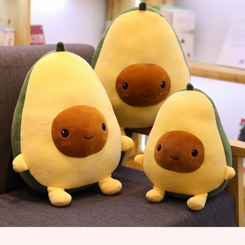 Cojín de peluche de aguacate y frutas para niños y niñas, almohada Antiestrés con diseño de plantas de juguetes Kawaii de dibujos animados ► Foto 1/6