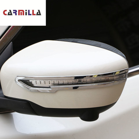 Coche Carmilla cromo espejo retrovisor Protector de moldura para espejo retrovisor pegatina para Nissan X-trail Xtrail Rogue T32 2013-2022 ► Foto 1/4