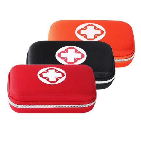 Mini BOLSA DE MEDICINA portátil, Kit de primeros auxilios, Kits de emergencia para exteriores, hogar, Camping, senderismo, bolsa de almacenamiento de medicina, vendaje adhesivo ► Foto 1/6