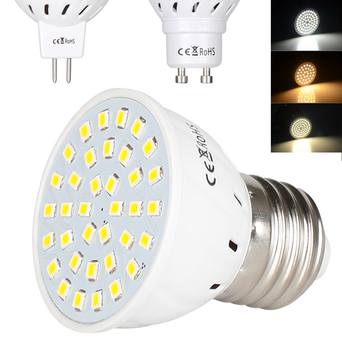 Focos LED superbrillantes para iluminación del hogar focos de luz LED E27 GU10 MR16, CA 110V 220V 230V CC 12V 24V 2835 SMD ► Foto 1/6