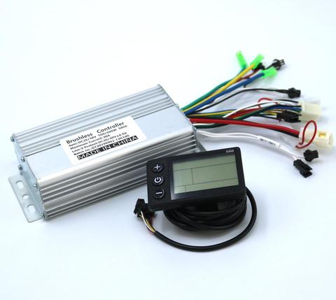 GREENTIME-controlador de velocidad sin escobillas para bicicleta eléctrica, conjunto de controlador de motor BLDC de 24V/36V/48V /60V y pantalla LCD S866, 500/600W ► Foto 1/4