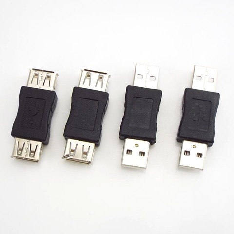 Adaptador de acoplador USB 2,0 tipo A hembra, conector USB macho A alargador masculino, Mini convertidor cambiador para PC y portátil ► Foto 1/6