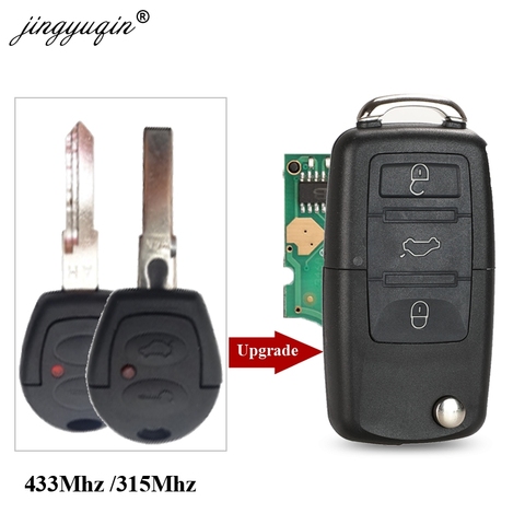 Llave abatible mejorada jingyuqin para 315Mhz/433Mhz, llave remota de coche para VW/VolksWagen Golf Jetta ► Foto 1/4