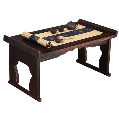 Mesa japonesa pata plegable rectángulo madera Paulownia mobiliario tradicional asiático, mesa de té mesas de salón café ► Foto 1/6