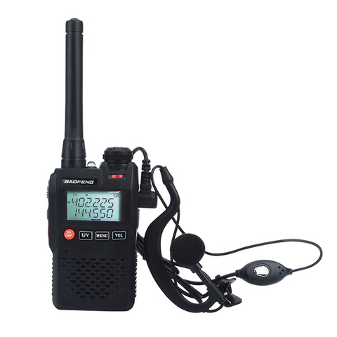 Baofeng-Walkie Talkie UV-3R mini, radio de dos vías de bolsillo VOX, pantalla Dual, 2W, 99 canales, FM, con manos libres ► Foto 1/6