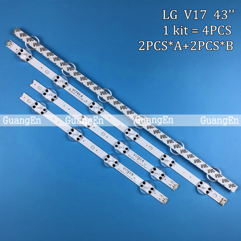 Lámpara tira de LED para iluminación trasera para LG SUNG WEI55V0, E74739, 94V-0, 43 