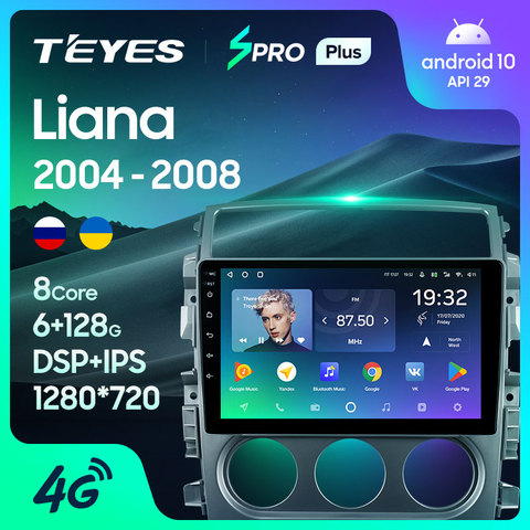 TEYES SPRO Plus-Radio Multimedia con reproductor de vídeo para coche, navegación, Android 10, No 2din, DVD, para Suzuki Liana 1 2009-2016 ► Foto 1/6